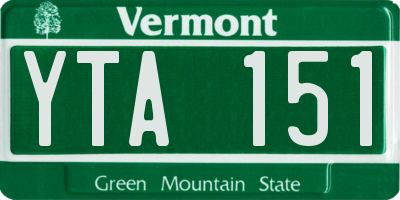 VT license plate YTA151