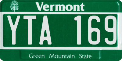 VT license plate YTA169