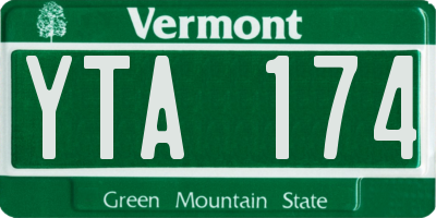 VT license plate YTA174
