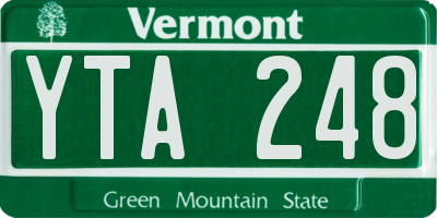 VT license plate YTA248