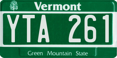 VT license plate YTA261