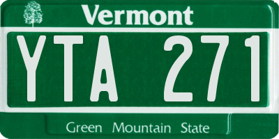 VT license plate YTA271