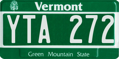 VT license plate YTA272