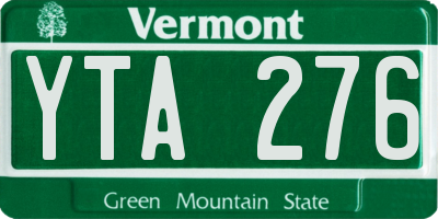 VT license plate YTA276