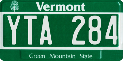 VT license plate YTA284