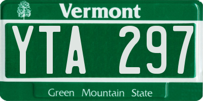 VT license plate YTA297
