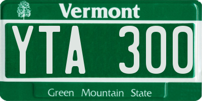 VT license plate YTA300