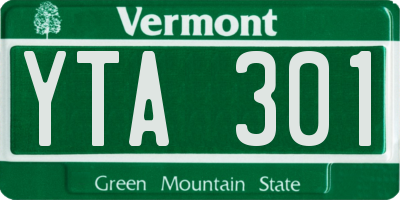 VT license plate YTA301
