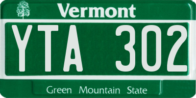 VT license plate YTA302