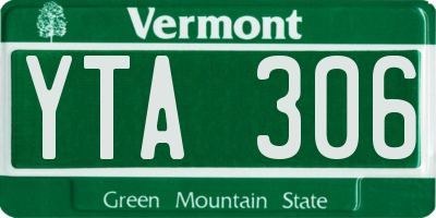 VT license plate YTA306