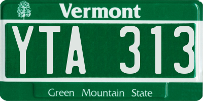 VT license plate YTA313