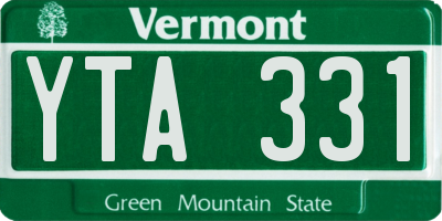 VT license plate YTA331