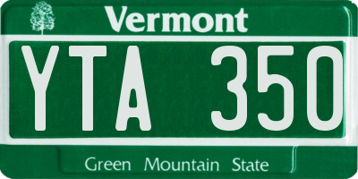 VT license plate YTA350