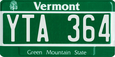 VT license plate YTA364