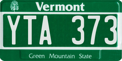 VT license plate YTA373