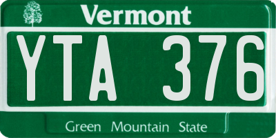 VT license plate YTA376