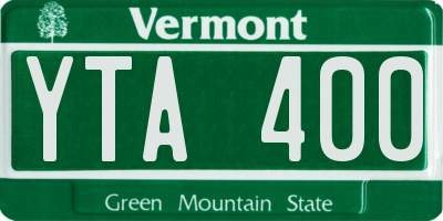 VT license plate YTA400