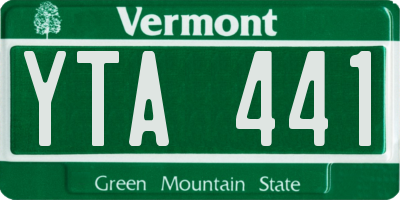 VT license plate YTA441