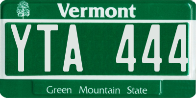 VT license plate YTA444