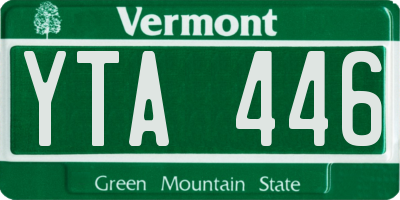 VT license plate YTA446