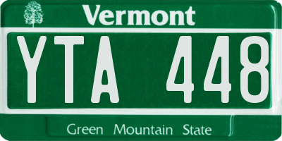 VT license plate YTA448