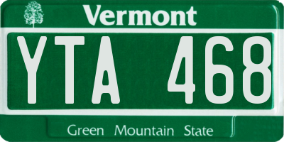 VT license plate YTA468