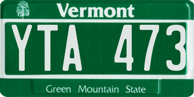 VT license plate YTA473