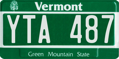 VT license plate YTA487