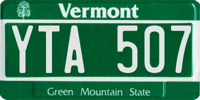 VT license plate YTA507