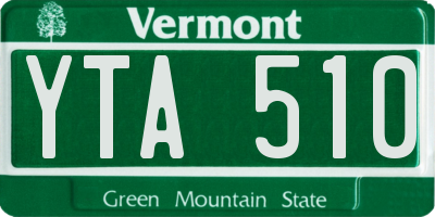 VT license plate YTA510