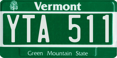 VT license plate YTA511