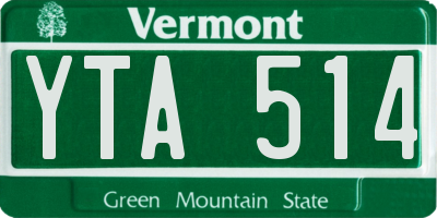 VT license plate YTA514
