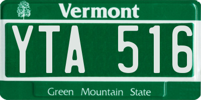VT license plate YTA516