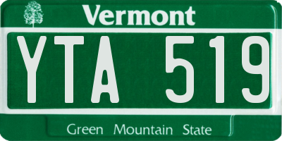 VT license plate YTA519