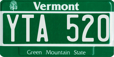 VT license plate YTA520