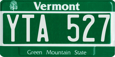 VT license plate YTA527