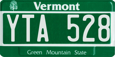 VT license plate YTA528