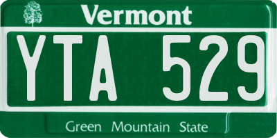VT license plate YTA529
