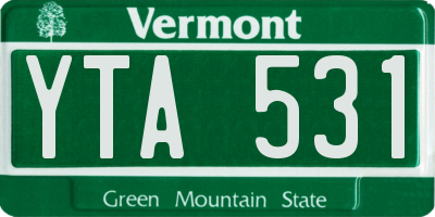 VT license plate YTA531