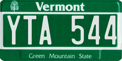 VT license plate YTA544