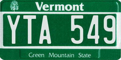 VT license plate YTA549