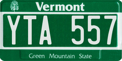 VT license plate YTA557