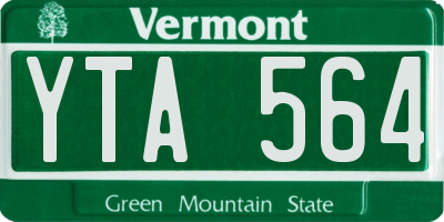 VT license plate YTA564