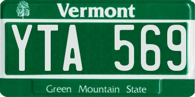VT license plate YTA569