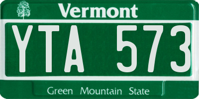 VT license plate YTA573