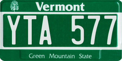 VT license plate YTA577