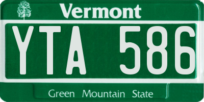 VT license plate YTA586