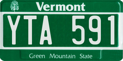 VT license plate YTA591