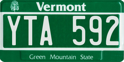 VT license plate YTA592