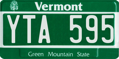 VT license plate YTA595